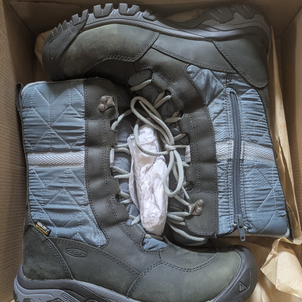 Keen Blue/Gray Winter Boots Hoodoo III Tall